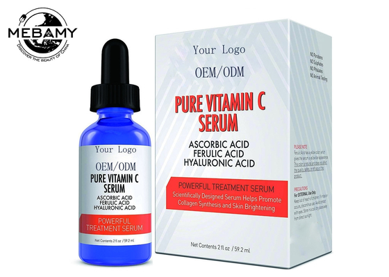 Reines Vitamin- Cserum-Ferulasäure-Hyaluronsäure-Serum erhellt und glättet Haut-Ton-jugendliches Glühen